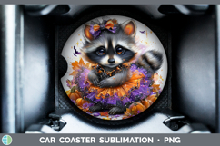 GorgeousWoodland Halloween Car Coaster design.