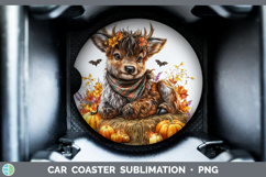 GorgeousWoodland Halloween Car Coaster design.