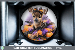 GorgeousWoodland Halloween Car Coaster design.