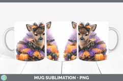 GorgeousWoodland Halloween Mug Wrap design.