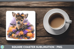 GorgeousWoodland Halloween Square Coaster design.