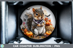 GorgeousWoodland Halloween Car Coaster design.