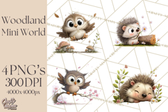 Woodland Animals Clipart, Cute Forest Animals, Foxes Png Product Image 1