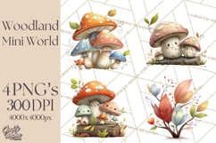 Woodland Animals Clipart, Cute Forest Animals, Foxes Png Product Image 1