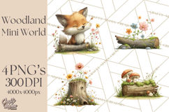 Woodland Animals Clipart, Cute Forest Animals, Foxes Png Product Image 1