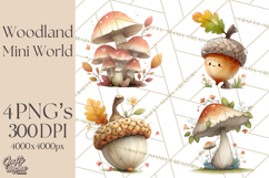 Woodland Animals Clipart, Cute Forest Animals, Foxes Png Product Image 1