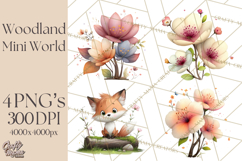 Woodland Animals Clipart, Cute Forest Animals, Foxes Png Product Image 1
