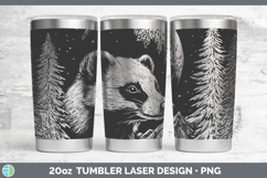 GorgeousWoodland Mountain Moon Laser 20oz Tumbler design.