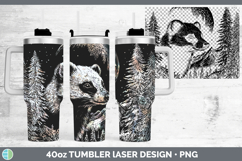 GorgeousWoodland Mountain Moon Laser 40oz Tumbler design.