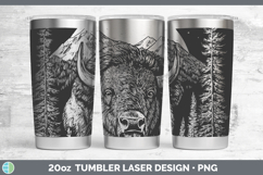 GorgeousWoodland Mountain Moon Laser 20oz Tumbler design.