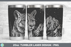 GorgeousWoodland Mountain Moon Laser 20oz Tumbler design.