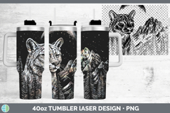 GorgeousWoodland Mountain Moon Laser 40oz Tumbler design.