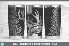 GorgeousWoodland Mountain Moon Laser 20oz Tumbler design.