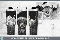 GorgeousWoodland Mountain Moon Laser 40oz Tumbler design.