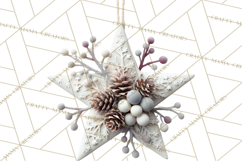 Winter Woodland Ornaments PNG Neutral Christmas Clipart Product Image 2