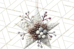 Winter Woodland Ornaments PNG Neutral Christmas Clipart Product Image 2