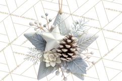 Winter Woodland Ornaments PNG Neutral Christmas Clipart Product Image 5