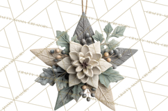 Winter Woodland Ornaments PNG Neutral Christmas Clipart Product Image 2