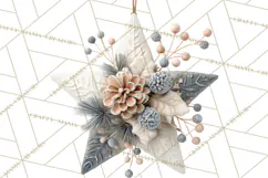 Winter Woodland Ornaments PNG Neutral Christmas Clipart Product Image 4