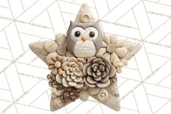 Winter Woodland Ornaments PNG Neutral Christmas Clipart Product Image 4