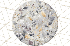 Winter Woodland Ornaments PNG Neutral Christmas Clipart Product Image 2