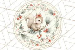 Winter Woodland Ornaments PNG Neutral Christmas Clipart Product Image 3