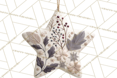 Winter Woodland Ornaments PNG Neutral Christmas Clipart Product Image 3