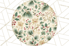 Winter Woodland Ornaments PNG Neutral Christmas Clipart Product Image 2