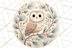 Winter Woodland Ornaments PNG Neutral Christmas Clipart Product Image 5