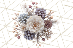 Winter Woodland Ornaments PNG Neutral Christmas Clipart Product Image 2