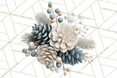 Winter Woodland Ornaments PNG Neutral Christmas Clipart Product Image 3