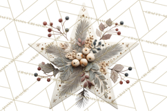 Winter Woodland Ornaments PNG Neutral Christmas Clipart Product Image 4