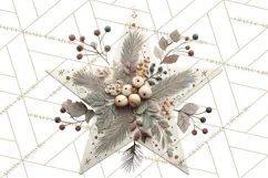 Winter Woodland Ornaments PNG Neutral Christmas Clipart Product Image 4