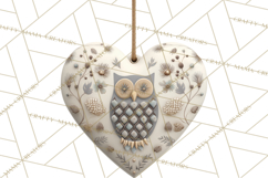 Winter Woodland Ornaments PNG Neutral Christmas Clipart Product Image 4