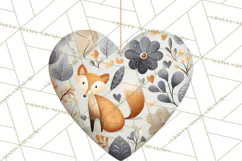 Winter Woodland Ornaments PNG Neutral Christmas Clipart Product Image 2