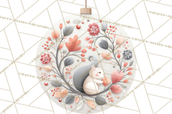 Winter Woodland Ornaments PNG Neutral Christmas Clipart Product Image 4