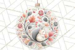 Winter Woodland Ornaments PNG Neutral Christmas Clipart Product Image 4