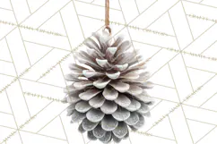 Winter Woodland Ornaments PNG Neutral Christmas Clipart Product Image 5