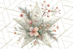 Winter Woodland Ornaments PNG Neutral Christmas Clipart Product Image 2