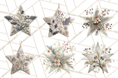 Winter Woodland Ornaments PNG Neutral Christmas Clipart Product Image 9