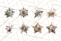 Winter Woodland Ornaments PNG Neutral Christmas Clipart Product Image 3