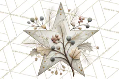 Winter Woodland Ornaments PNG Neutral Christmas Clipart Product Image 3