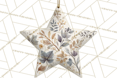 Winter Woodland Ornaments PNG Neutral Christmas Clipart Product Image 4