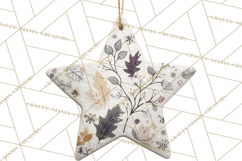Winter Woodland Ornaments PNG Neutral Christmas Clipart Product Image 5