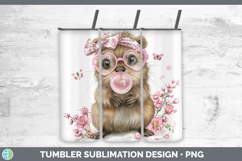 GorgeousWoodland Pink Bubble Gum Tumbler design.