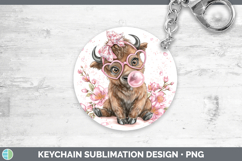 GorgeousWoodland Pink Bubble Gum Keychain design.