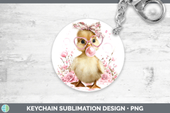 GorgeousWoodland Pink Bubble Gum Keychain design.