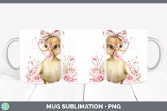 GorgeousWoodland Pink Bubble Gum Mug Wrap design.
