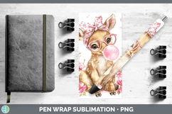 GorgeousWoodland Pink Bubble Gum Pen Wrap design.