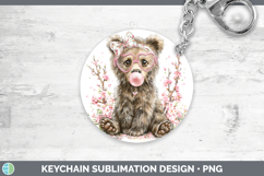 GorgeousWoodland Pink Bubble Gum Keychain design.